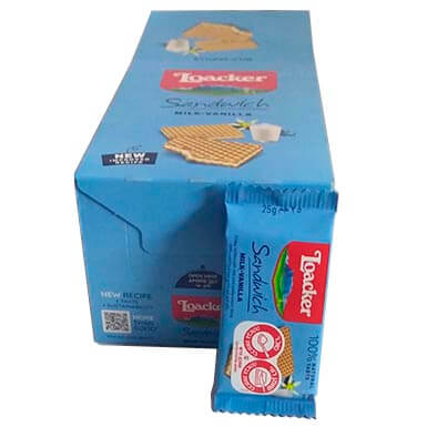 קופסת לואקר סנדביץ וניל (25 יח)