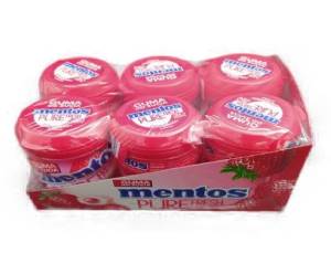 מנטוס מסטיק ללא סוכר שישיה בטעמים