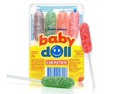 סוכריות על מקל בטעמי דובדבן, ענבים, תפוז ותפוח - 5 יח